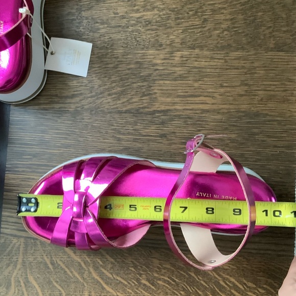 VERDEROSMARINO Barbiecore Metallic Pink Ankle Strap Leather Sandals Women’s SZ 8 - Picture 14 of 15